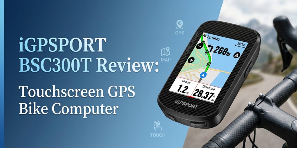 iGPSPORT BSC300T review featuring touchscreen GPS bike computer
