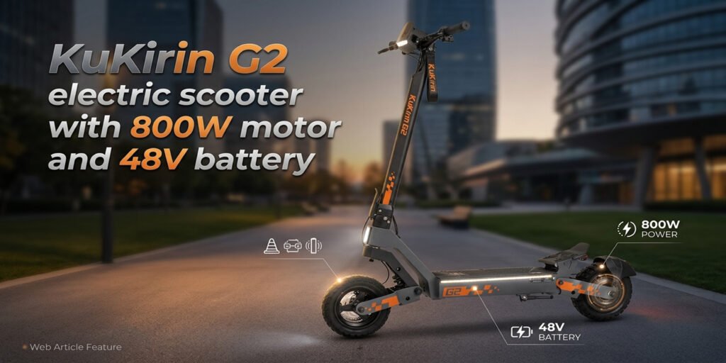 KuKirin G2 electric scooter review featuring 800W motor and 48V battery