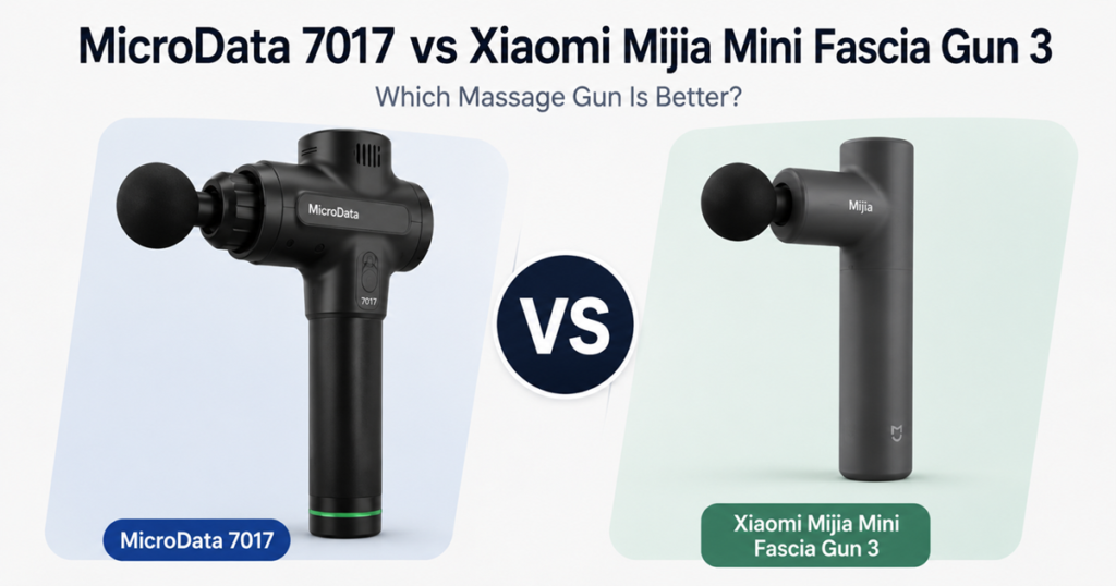 MicroData 7017 vs Xiaomi Mijia Mini Fascia Gun 3 massage gun comparison