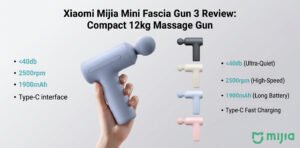Xiaomi Mijia Mini Fascia Gun 3 review featuring compact 12kg massage gun